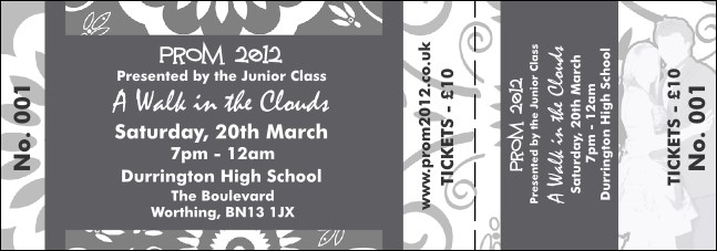 Grey Prom General Admission Ticket Product Front
