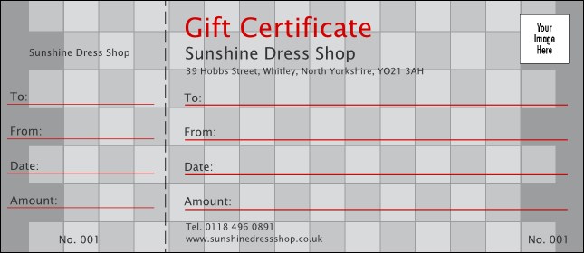 Grey Draughts Logo Gift Certificate Product Front