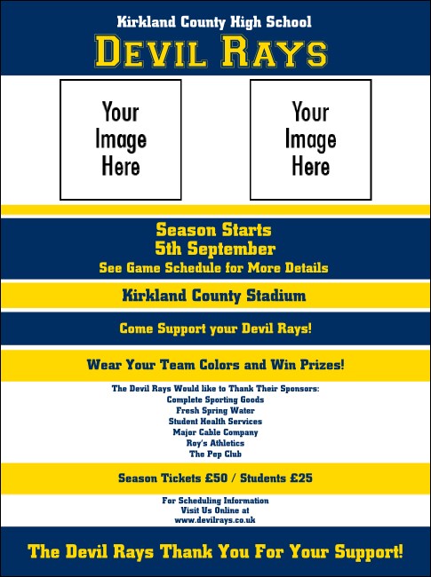 Sports Flyer 002 in Blue and Yellow