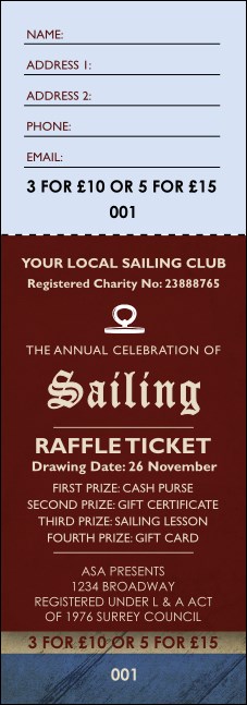 Sailing Raffle Ticket