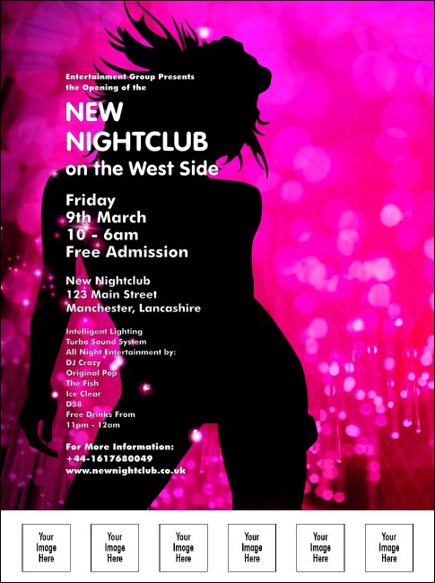 Nightclub Pink Flyer Product Front