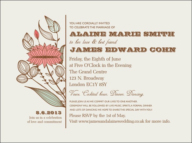Wedding Flower Flyer Product Front