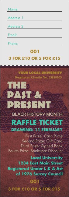 Africa Raffle Ticket Product Front