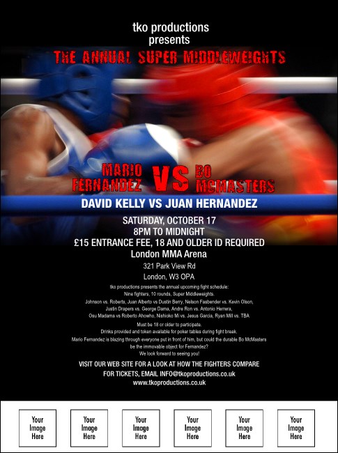 Boxing Flyer Product Front