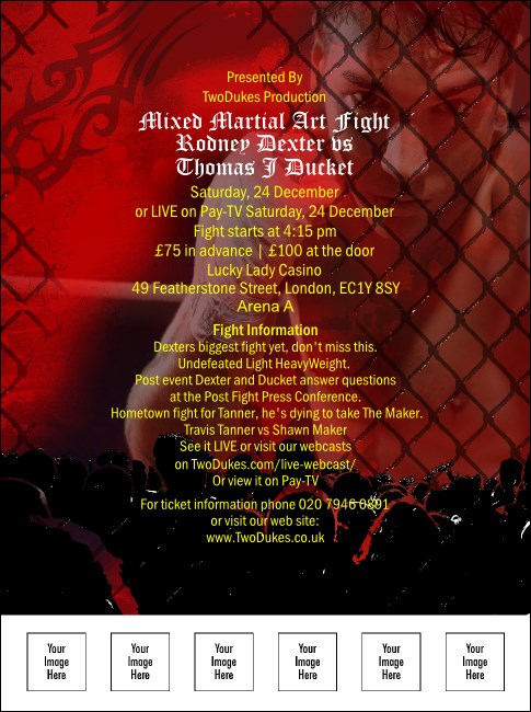Mixed Martial Arts Red Flyer