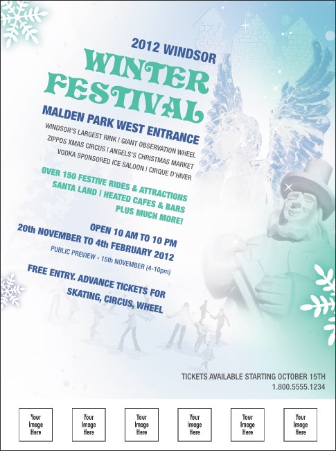 Winter Festival Logo Flyer Product Front