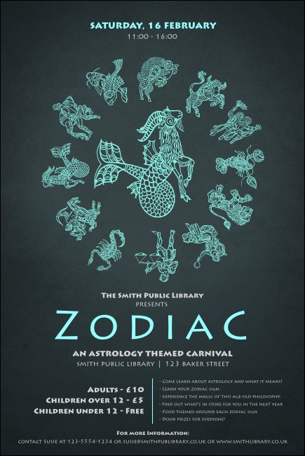 Zodiac Poster Product Front