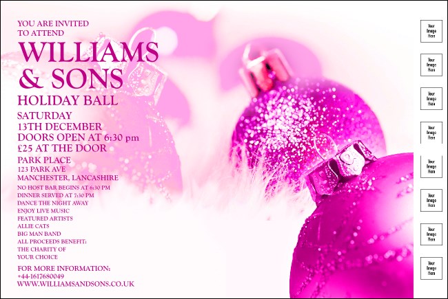 Christmas Ball Pink Poster