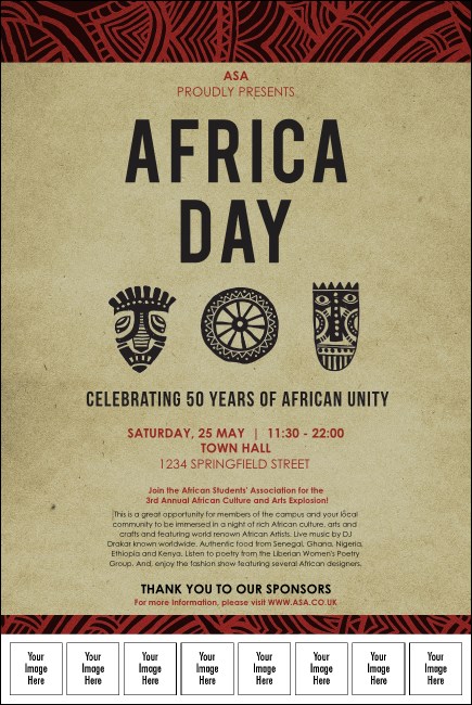African Theme Logo Poster