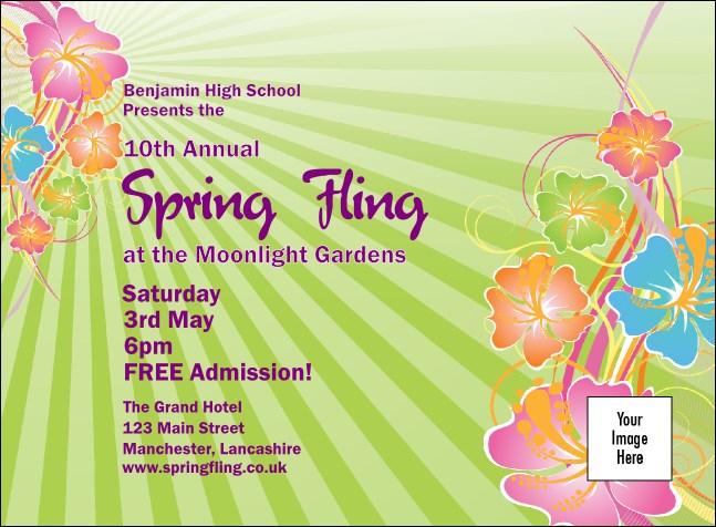 Spring Fling Invitation Product Front