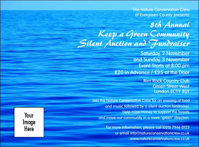 Nature Series - Blue Ocean Invitation Product Front