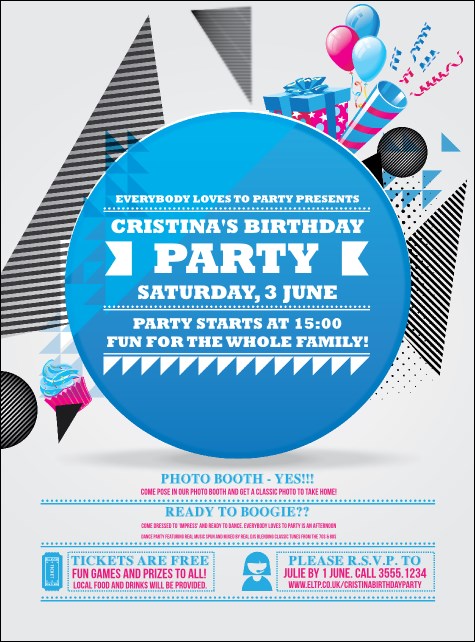 Birthday Geometric Flyer Product Front