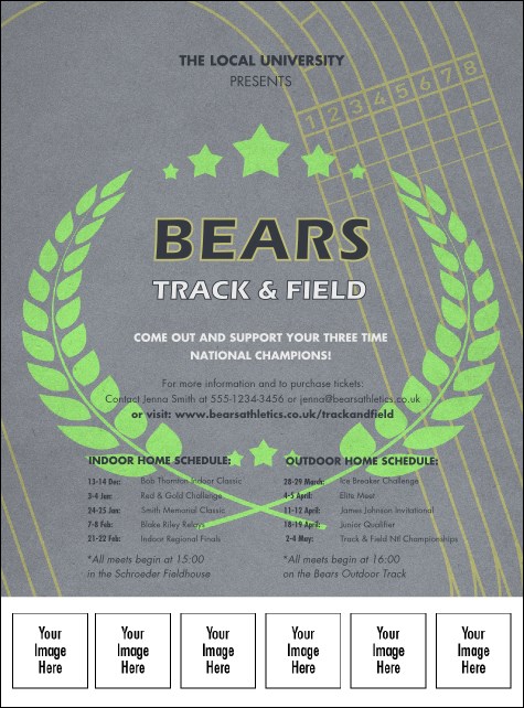 Track and Field Logo Flyer Product Front
