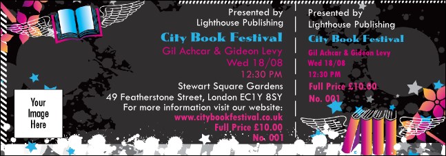 Book Festival Event Ticket Product Front