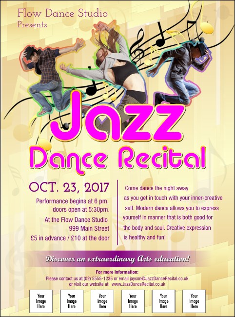 Jazz Dance Image Flyer Product Front