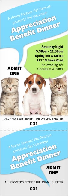 Animal Rescue Event Ticket