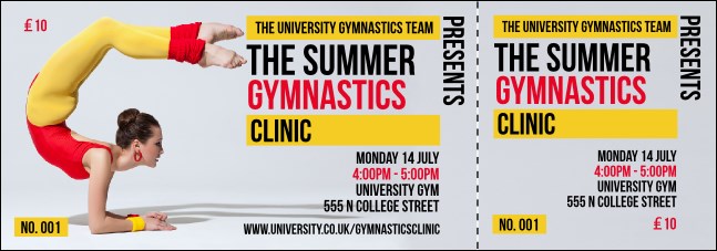 Retro Gymnastics Event Ticket