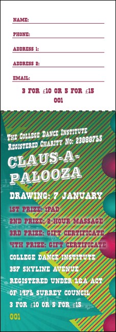 Claus-A-Palooza Raffle Ticket Product Front