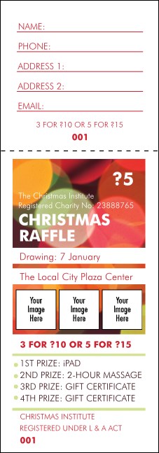 Holiday Lights Raffle Ticket