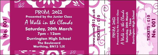Fuchsia Prom General Admission Ticket Product Front