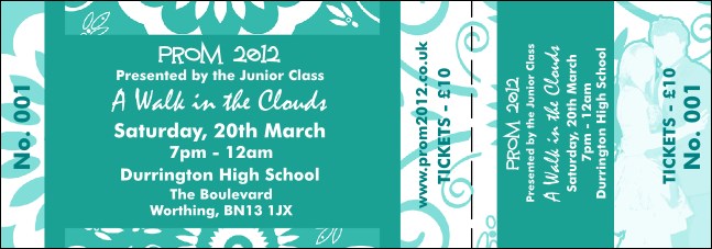 Turquoise Prom General Admission Ticket Product Front