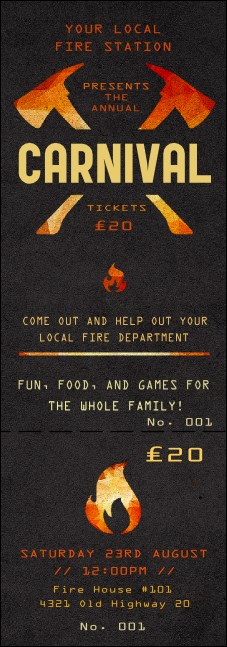 Fire Department Event Ticket Product Front