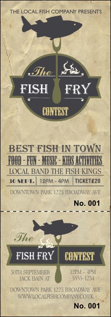 Fish Fry Event Ticket Product Front
