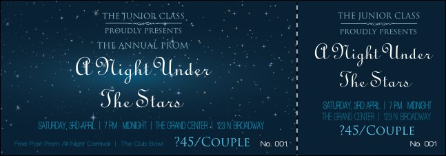 Star Theme Event Ticket