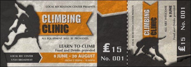 Climbing Event Ticket