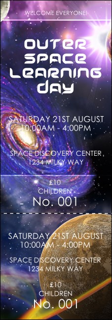 Outer Space Event Ticket Product Front