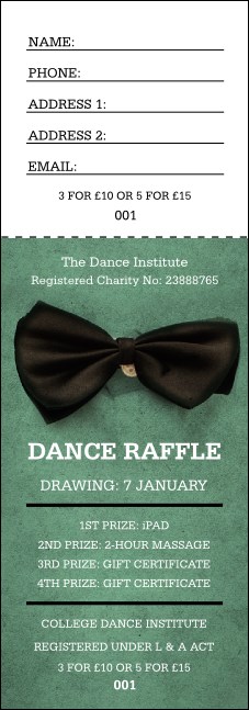 Bow Tie Raffle Ticket