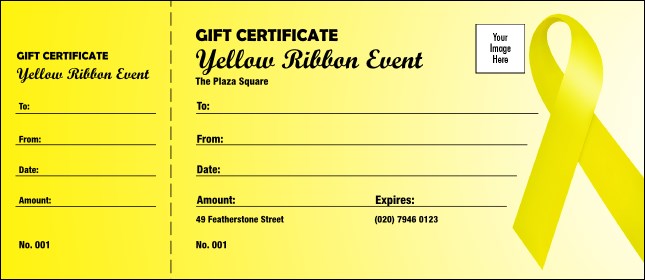 Yellow Ribbon Gift Certificate