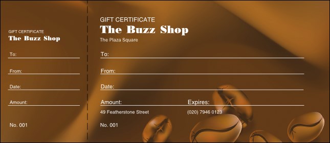 Coffee Gift Certificate