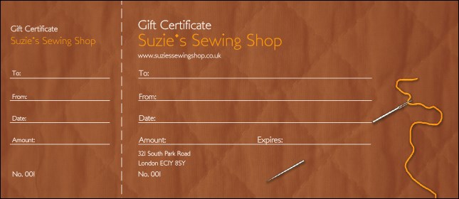 Quilt and Sewing Gift Certificate
