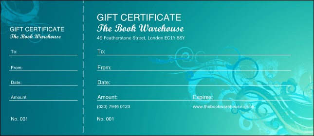 Scroll Gift Certificate Product Front