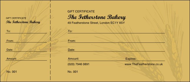 Wheat Gift Certificate