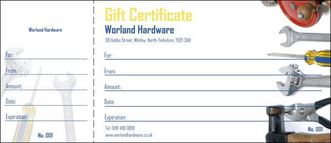 Hardware Gift Certificate