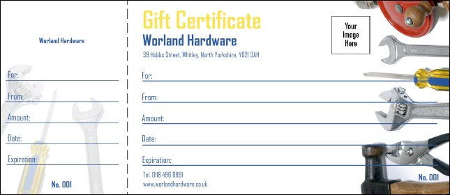 Hardware Logo Gift Certificate