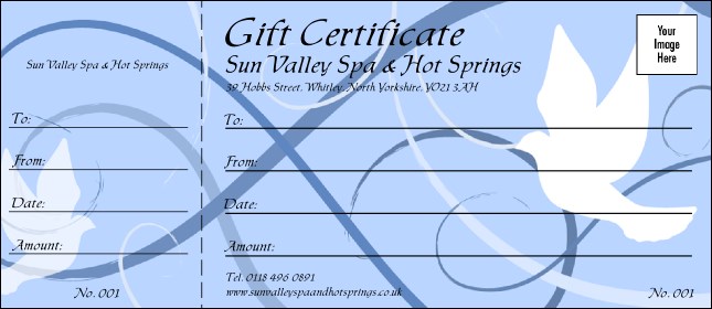 Blue Doves Logo Gift Certificate