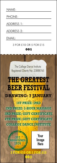 Beer Festival Raffle Ticket