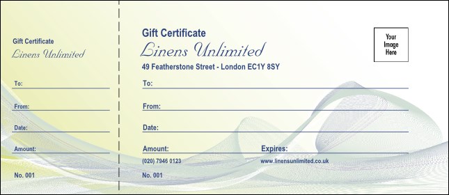 Elegant Linen Gift Certificate