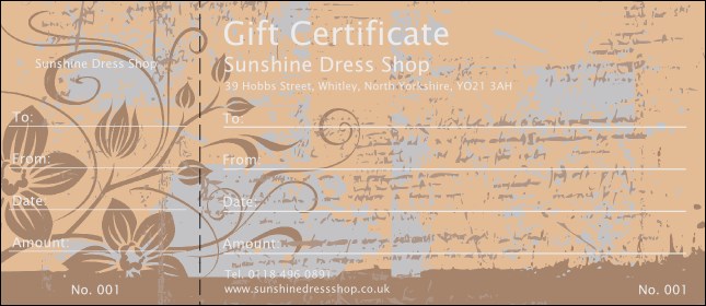 Modern Mocha Gift Certificate Product Front
