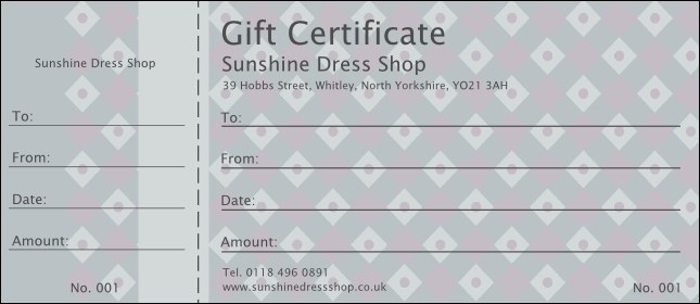 Dark Silver Diamonds Gift Certificate