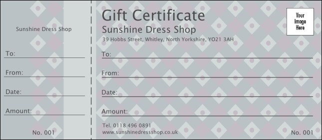 Dark Silver Diamonds Logo Gift Certificate