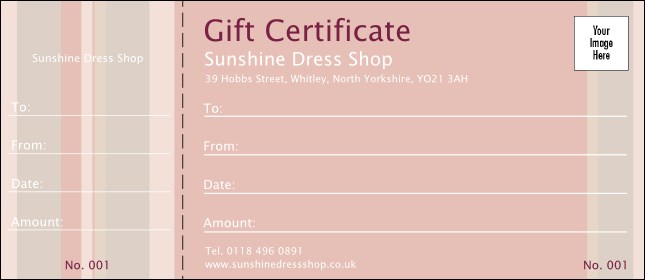 Pink Stripes Logo Gift Certificate