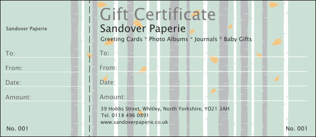 Birch Forest Gift Certificate