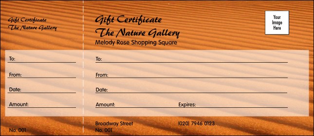 Nature Series - Desert Gift Certificate Product Front