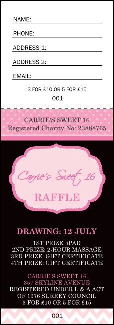 Sweet 16 Raffle Ticket