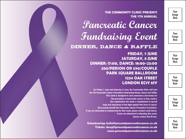 Purple Ribbon Flyer