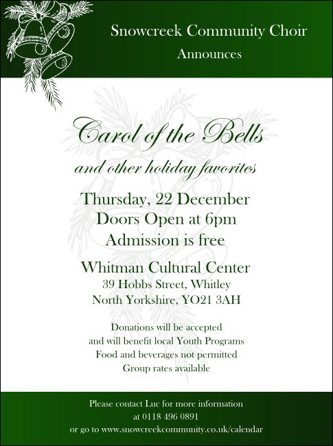 Christmas Bells Flyer Product Front